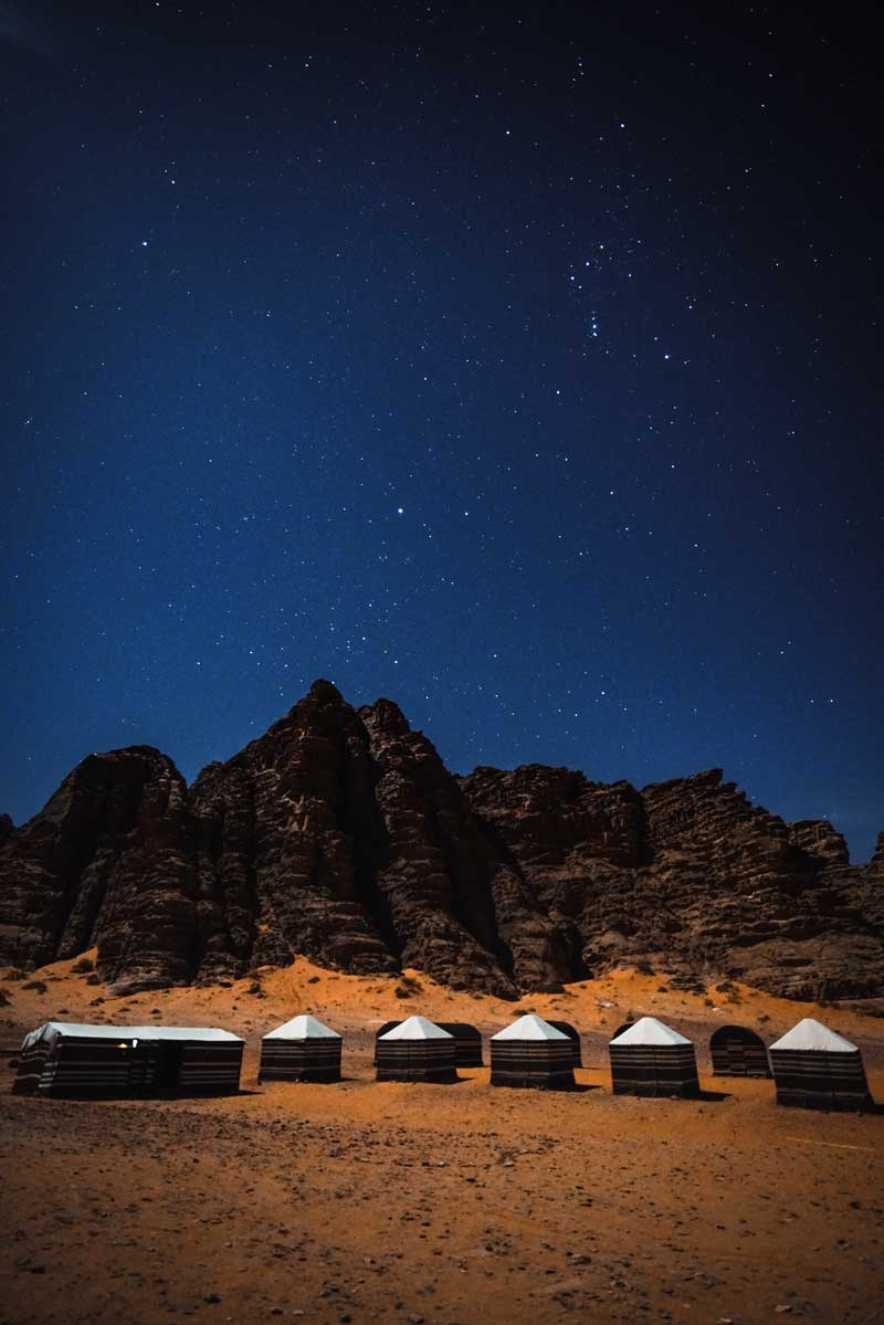Wadi Rum'da konaklama